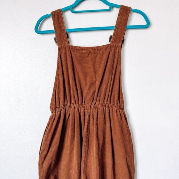 Very J Brown Cotton Corduroy Overalls Size Small - Picture 8 of 10